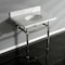 Fauceture 30" x 22" Carrara Marble Vanity Top with Brass Console Legs, Carrara Marble/Polished Nickel KVPB3030MB6 - alternate 3